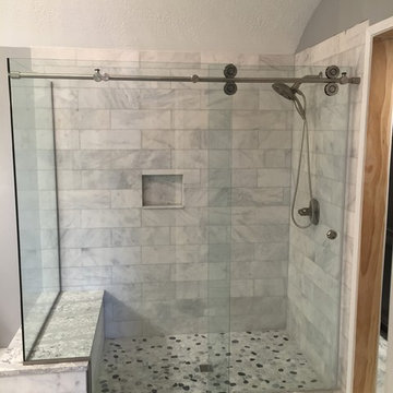 Elegant marble bathroom remodel