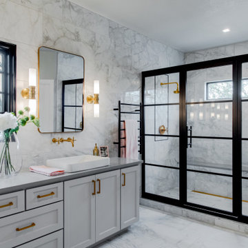 Elegant Master Bathroom Retreat and Coffee Bar!