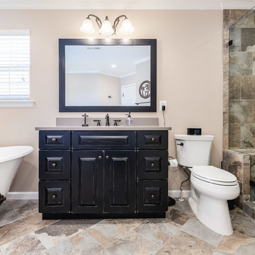 Elegant Master Bathroom with Clawfoot Bathtub