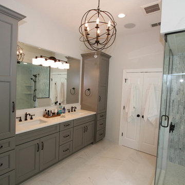 Elegant Master with Marble Tile and Steam Shower