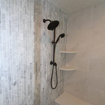 Elegant Master with Marble Tile and Steam Shower