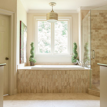 Elegant Natural Stone Bathroom Remodel