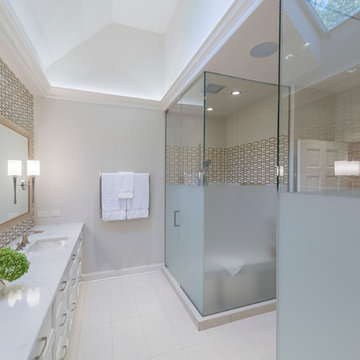Elegant Traditional Master Bedroom and Contemporary Master Bathroom