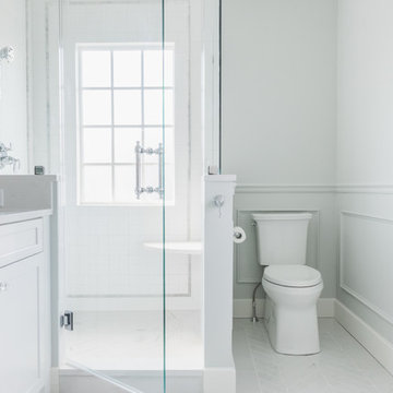 Elegant White Master Bathroom