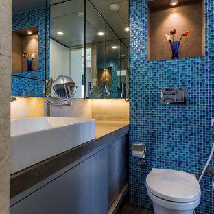 Fotos de baños | Diseños de baños azules con baldosas y/o azulejos