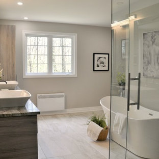 75+ Bäder mit Sockelwaschbecken und Granit-Waschbecken/Waschtisch Ideen