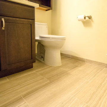 Encinitas Hall Bathroom Remodel Tile Flooring
