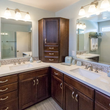 Modern Traditional Master Bathroom Remodel by Classic Home Improvements