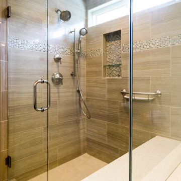 Encinitas Custom Glass Shower in Master Bathroom Remodel