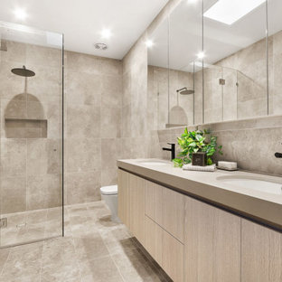 Contemporary bathroom in Melbourne.