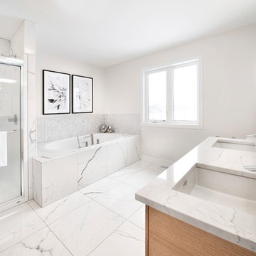 Ensuite Bathroom of the Sutton Model Home in Poole Creek