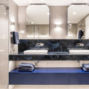 Ensuite with Concetto Range Benchtop and Splashback