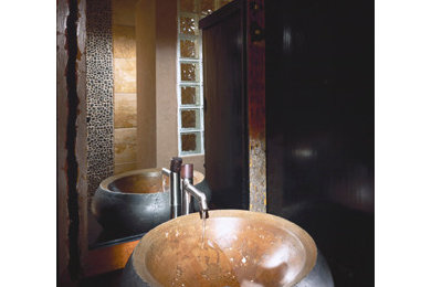 Exempel på ett exotiskt badrum