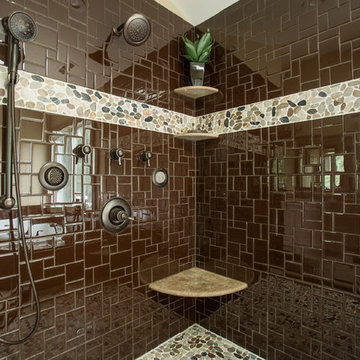 Expansive Rustic Master Bathroom