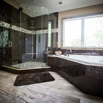 Expansive Rustic Master Bathroom