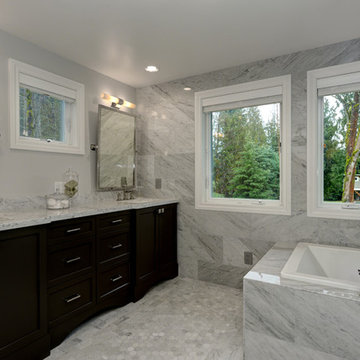 Exquisite Marble Master Bath Remodel Maple Valley, WA