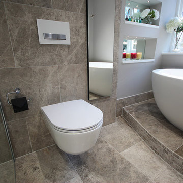Exquisite Master En-Suite with freestanding stone bath and walk in shower
