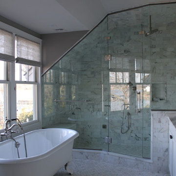 Fair Haven Glass Shower & Claw-foot Tub