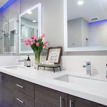 Modern Vanity in Master Bathroom Remodel