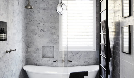 Room of the Week: Grey and White Done Right in a Bathroom Reno