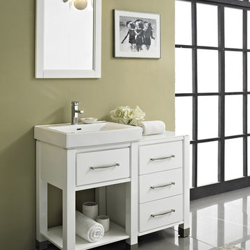Fairmont Midtown 44" Open Shelf Modular - Gloss White