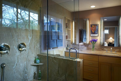 Inspiration for a transitional bathroom remodel in Portland
