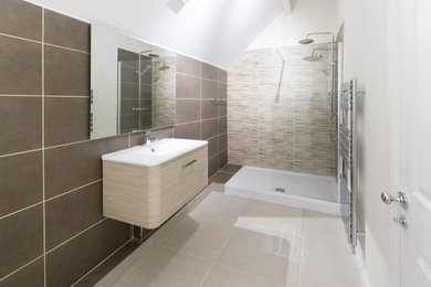 Contemporary bathroom in Cheshire.