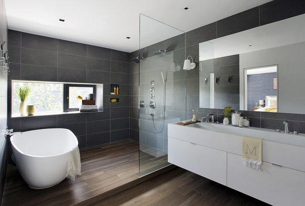 Contemporain Salle de Bain by ZeroEnergy Design