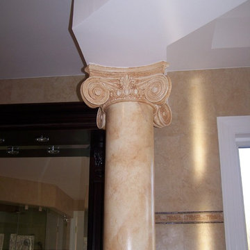 Fauxed Marble Column