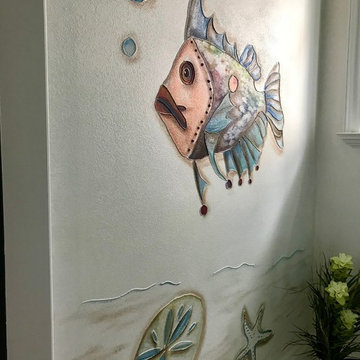 Fish Mural Guest Bath