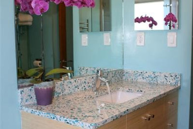 Floating Blue Bathroom