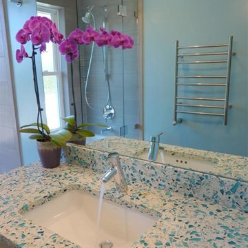 Floating Blue Bathroom