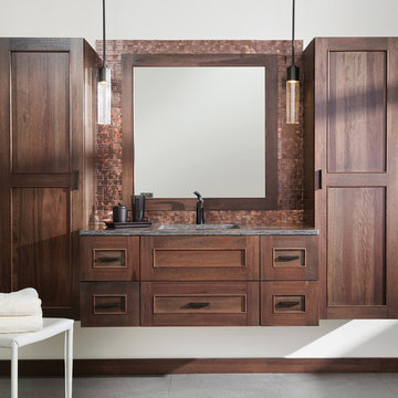 Floating (Wall Hung) Vanity and Linen Cabinets from Dura Supreme Cabinetry