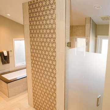 Floor to Ceiling Mosaic Tiles For A Bathroom