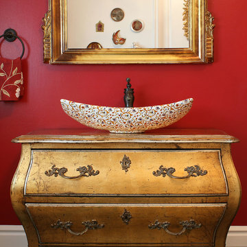 Florentine Design Decorated Vessel Sink