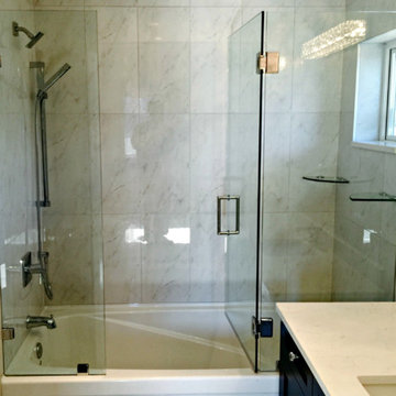 Frameless glass door on tub 2, Vancouver Shower Glass Professionals