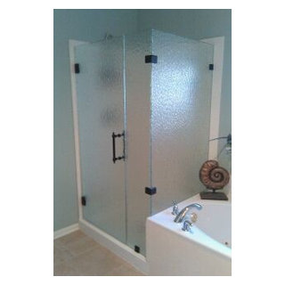 Frameless Shower With Rain Glass Modern Bathroom Houston By Shower Doors Of Houston Houzz