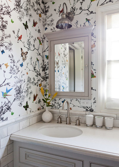 Transitional Bathroom by Taylor Jacobson Interior Design