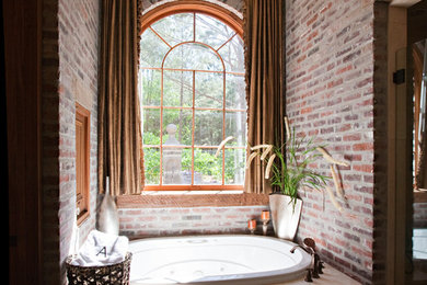 Inspiration for a timeless drop-in bathtub remodel in New Orleans