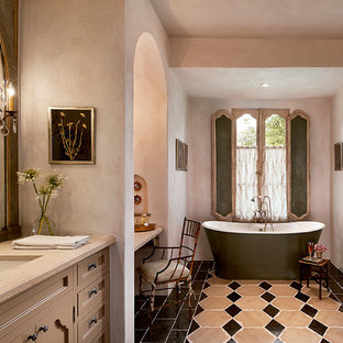 Inspiration for a french country freestanding bathtub remodel in Phoenix