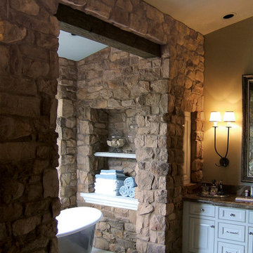 French Country Villa Stone Veneer Bathroom - Coronado Stone Veneer