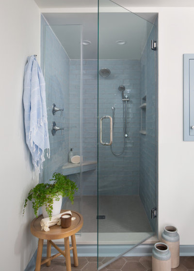 Transitional Bathroom by Becky Rose Design