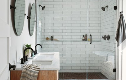 Bathroom of the Week: A New Master Bath in Black and White