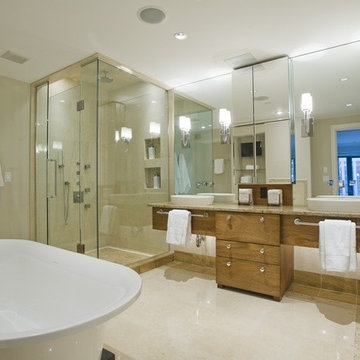 Full and Half Contemporary Bathrooms