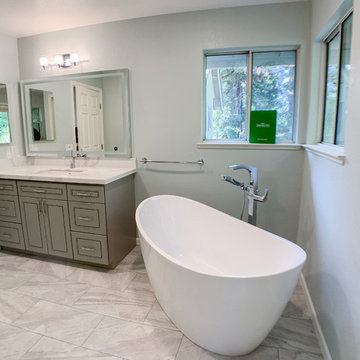 Full Bathroom Makeover with Freestanding Tub in Sacramento, CA
