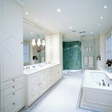 Full bathroom with shower and tub