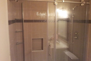 Full shower with glass door