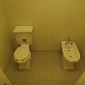 Fullerton Kohler Bidet Bathroom With Rimless Shower Doors