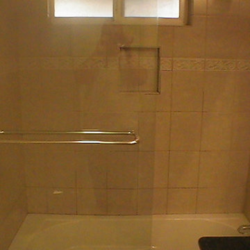 Fullerton Kohler Bidet Bathroom With Rimless Shower Doors