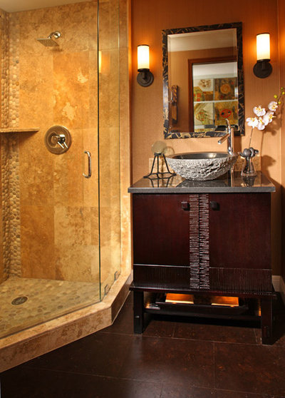Asian Bathroom by Christine Diveley Interior Design
